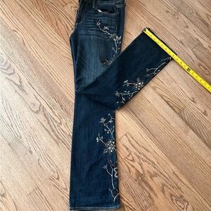 DRIFTWOOD Kelly Dark Blue Embroidered Boot Cut Jeans (29x33)